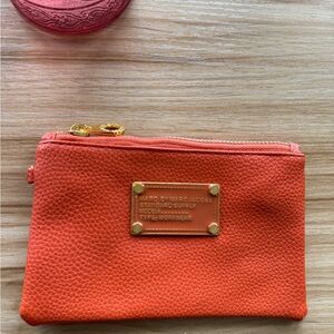 Marc By Marc Jacobs Orange Pebbled Leather Wristlet